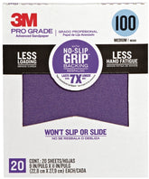 Scotch 26100CP-P-G Sandpaper Sheet, 11 in L, 9 in W, Medium, 100 Grit, Aluminum Oxide Abrasive, Paper Backing